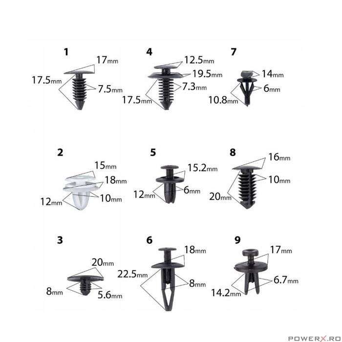 Set universal cleme pentru tapiterie, 420 elemente, Red Technic