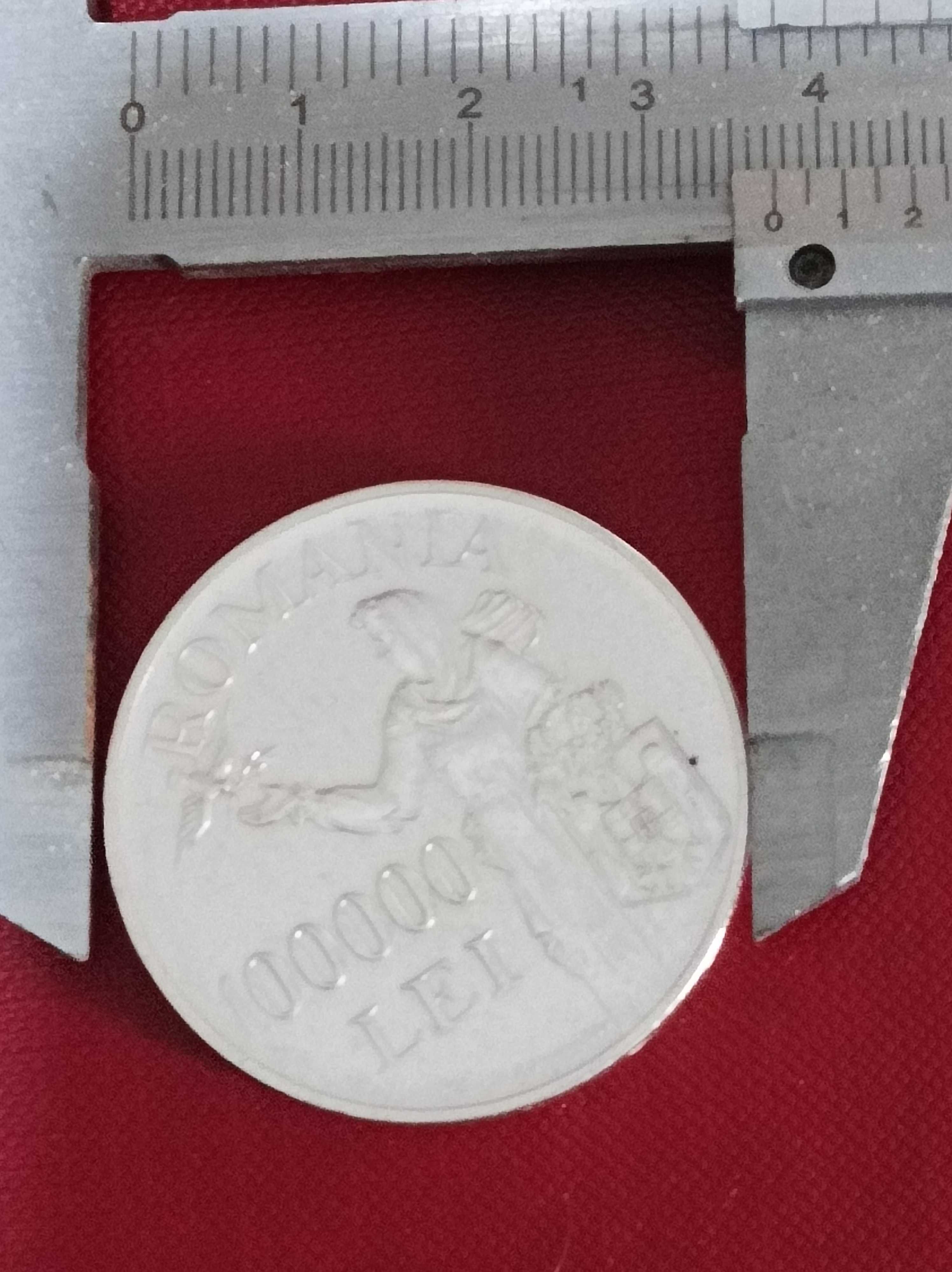 Moneda de colectie din argint de 100000 Lei, an 1946