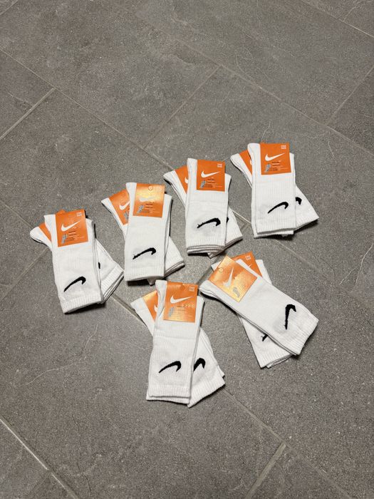 Set 12 sosete Nike alb/negru - One Size - 100% bumbac
