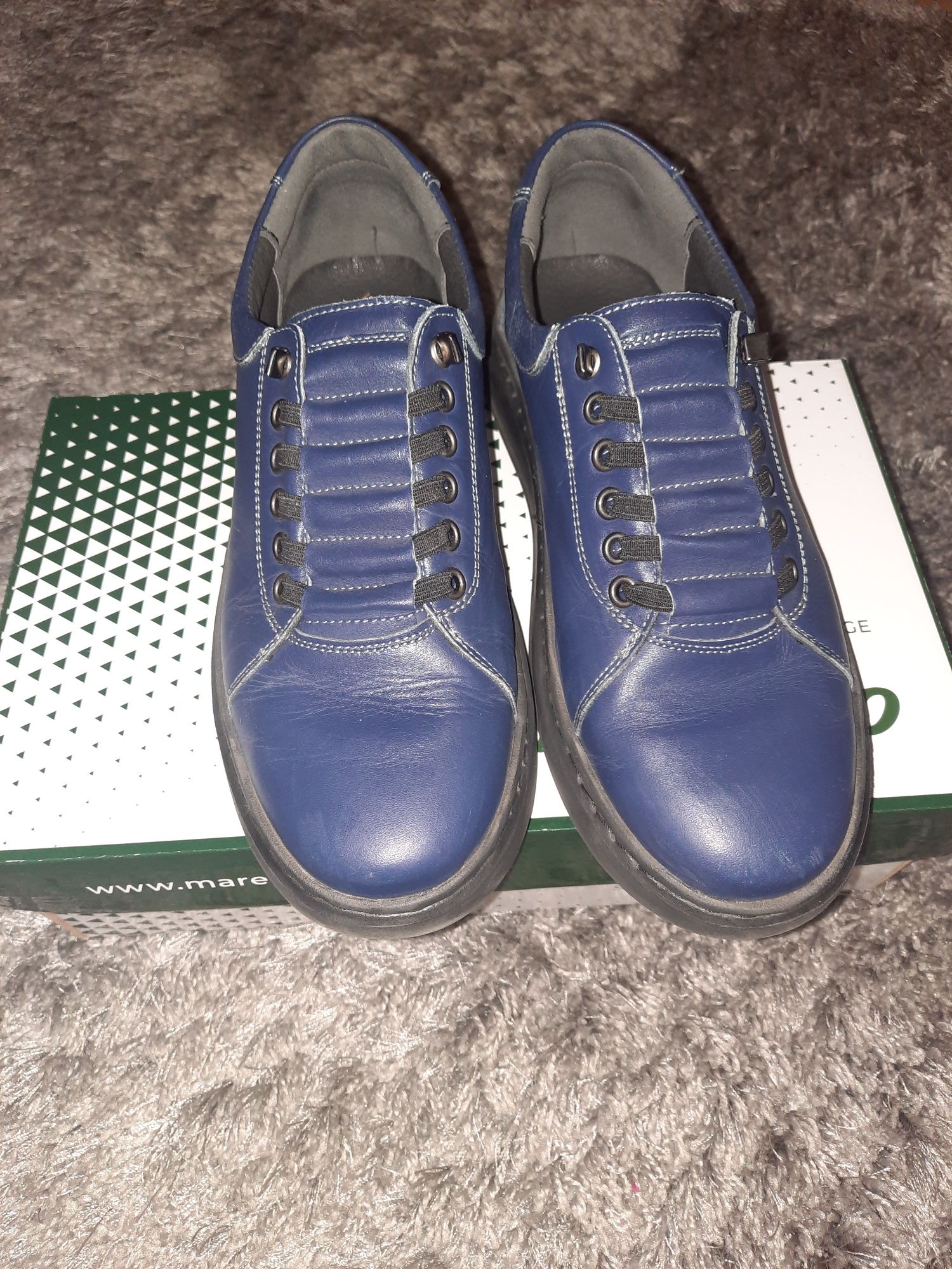 Pantofi piele indigo nr 37
