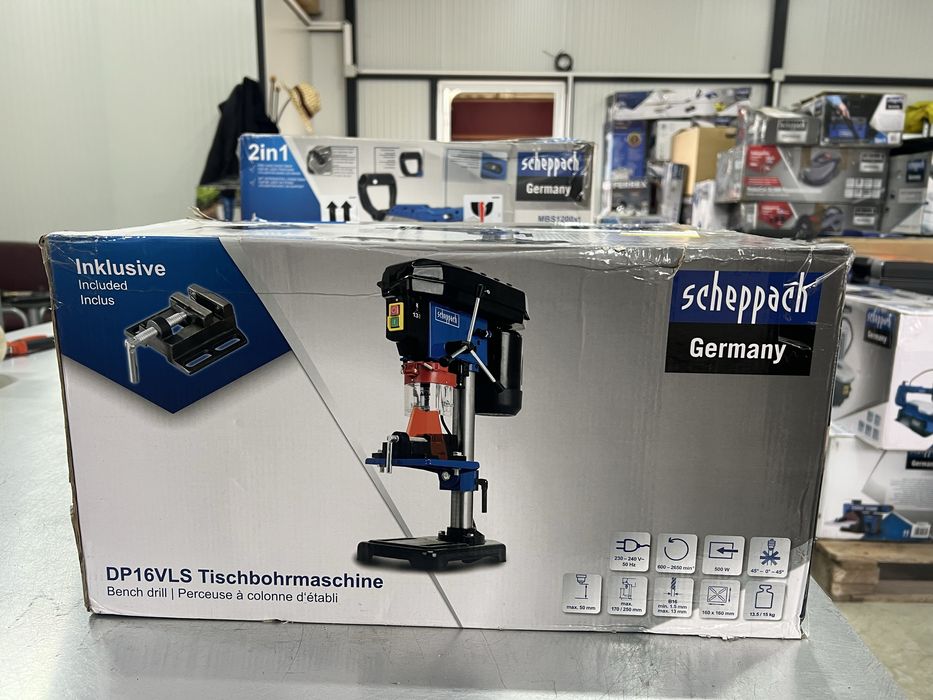 Настолна бормашина Scheppach DP16VLS -чисно нова