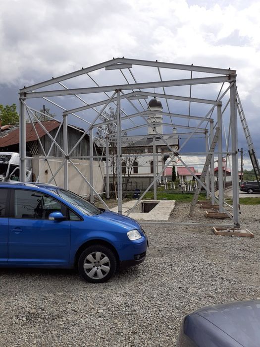 Confecționez hale structuri metalice schimb cu căpriori sau scândură