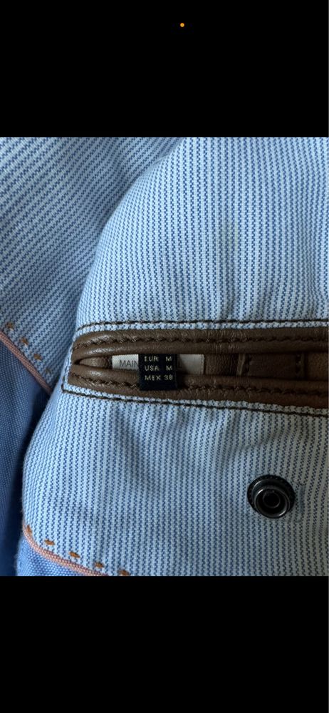 Geaca de piele barbat marimea M maro Massimo Dutti