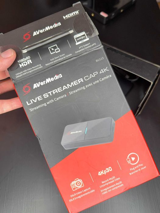 Capture card AVerMedia Live Streamer CAP 4K BU113 HDMI към USB-C