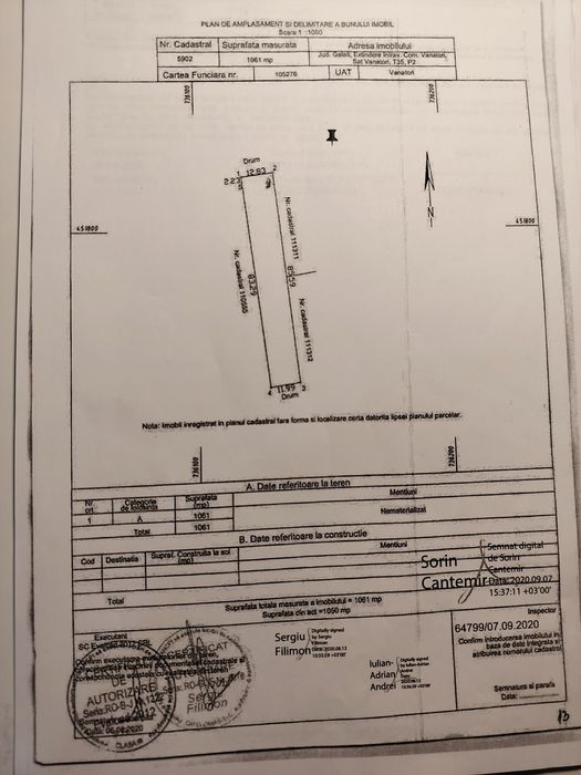 Teren intravilan Vânători