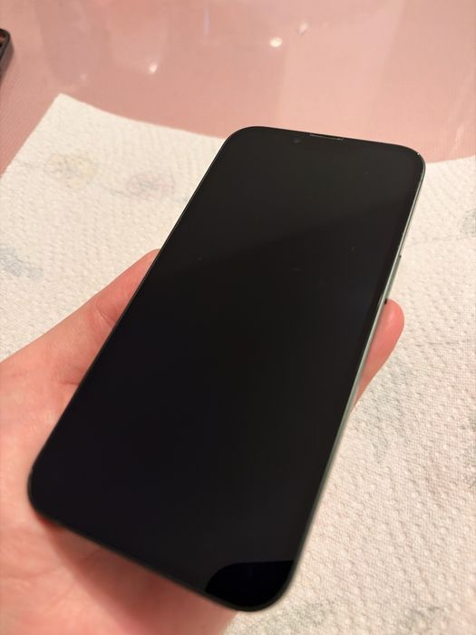 Vand iphone 13, 256giga, verde, airpods, husa