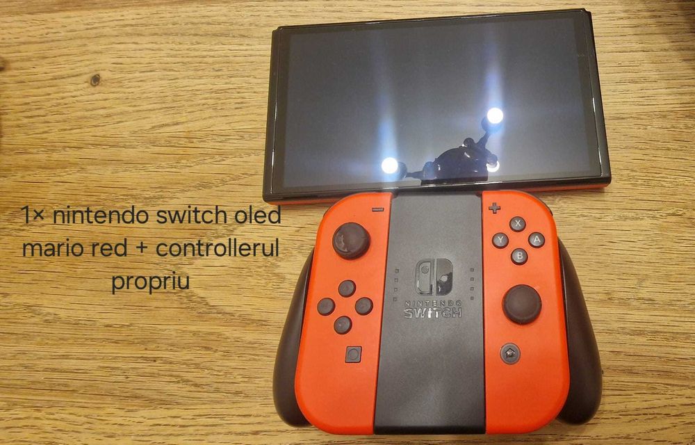 Nintendo Switch oled mario red cu acesorii si jocuri