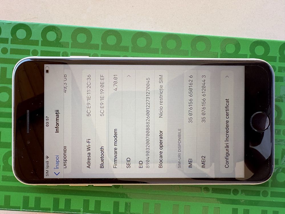 Iphone SE 3 2022, 64gb, liber (samsung,huawei,telefon,google)