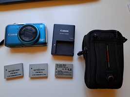 Фотоапарат Canon SX230 HS 12.1 MP + зарядно, батерии, SD card, калъф