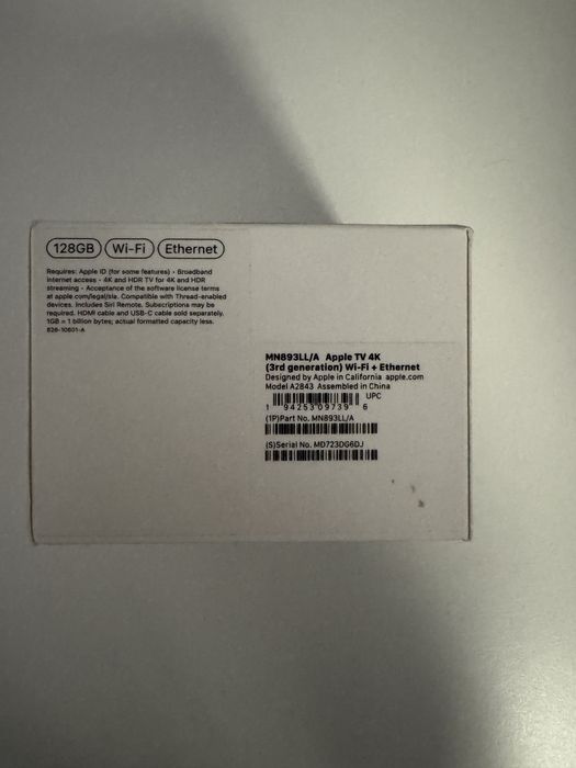 Apple TV 4k 128GB WiFi + Ethernet Factura+Garantie