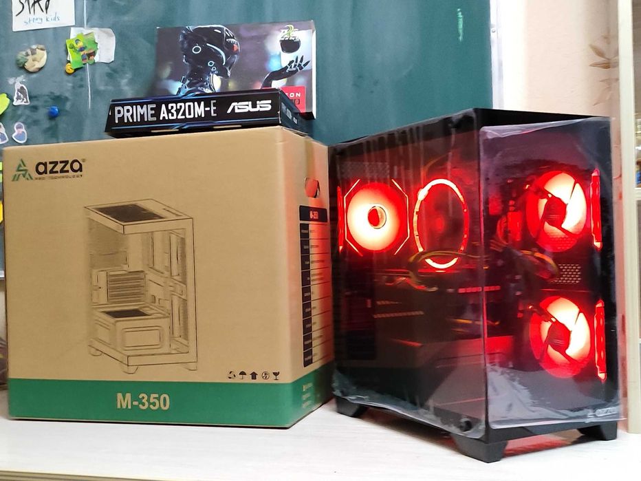 Срочно продам мощный игровой кейс AMD Ryzen5 5500 RX580 RAM32 SSD512