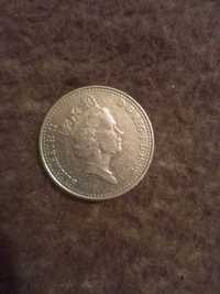 Moneda 10 pence 1992 Regina Elizabeth a doua