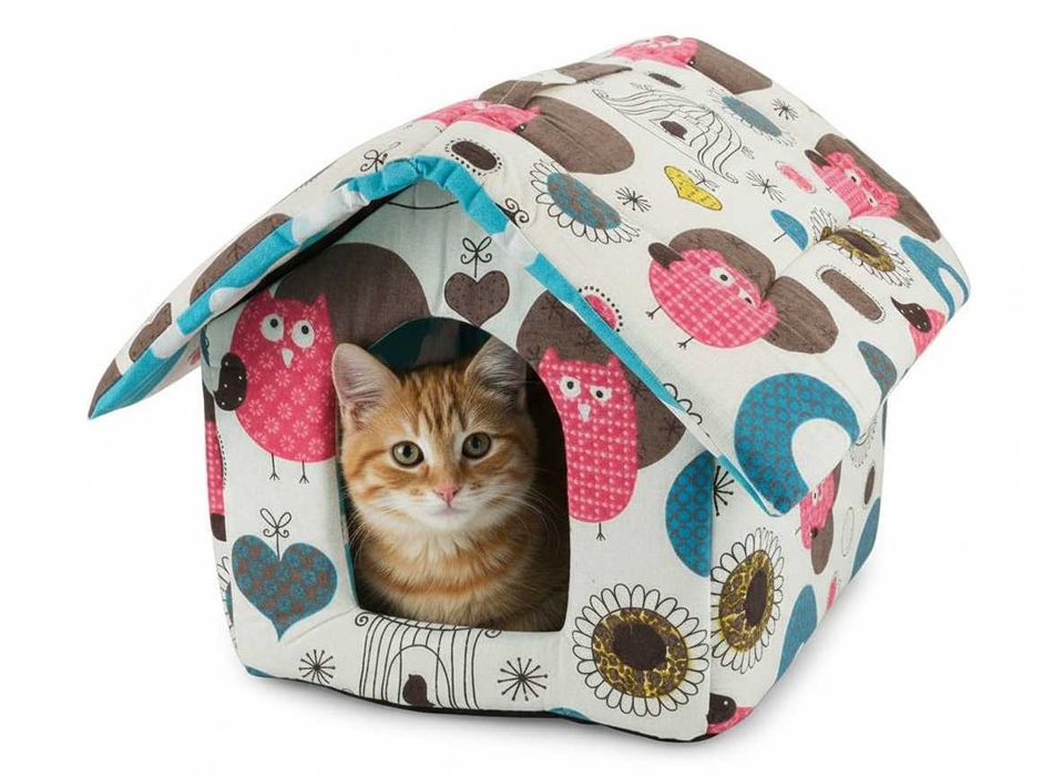 Casuta animale culcus moale si demontabil perna detasabila 38x33x35cm