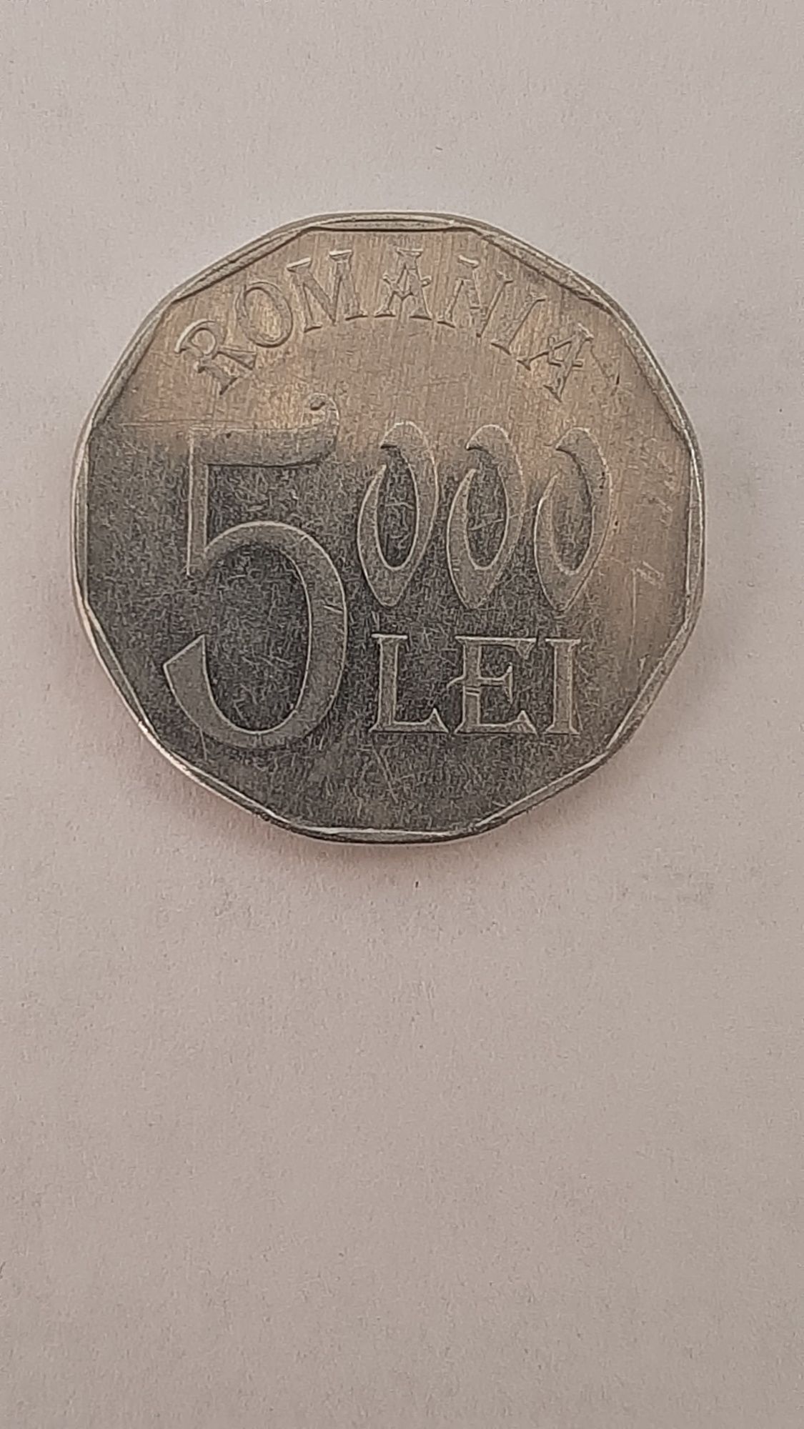 Vind moneda 5000.lei.an. 2002