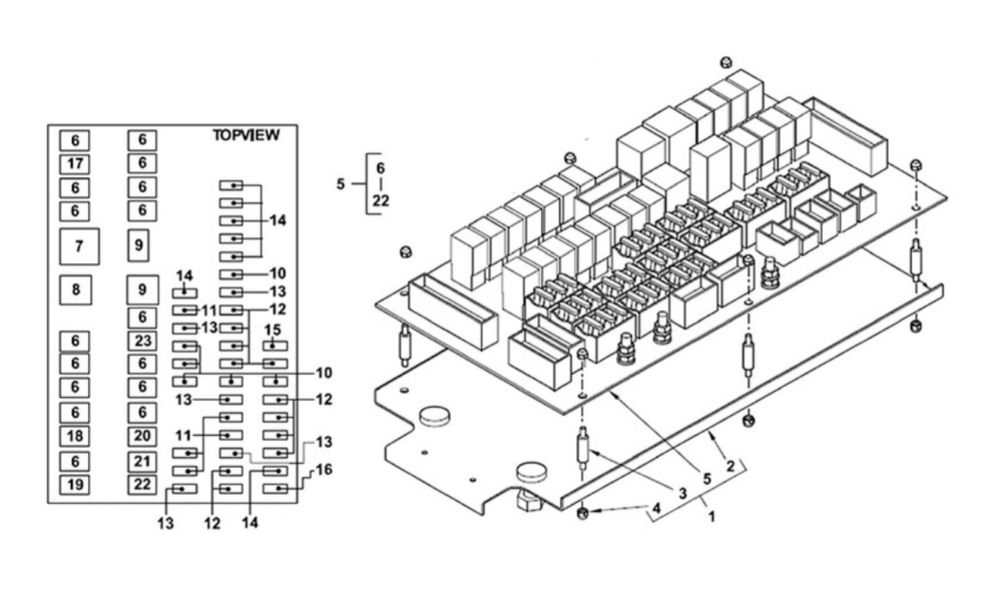 Placa electronica Buldoexcavator Terex 820, 825, 860, 960, 970