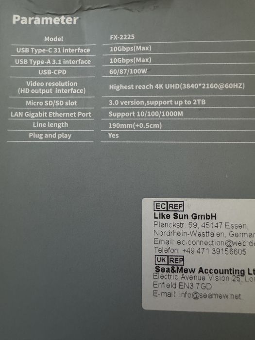 Dock Hub USB-C Thunderbolt 3, 4, compatibile macbook, imac, ipad pro