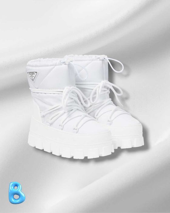 Prada Re-Nylon Boots White