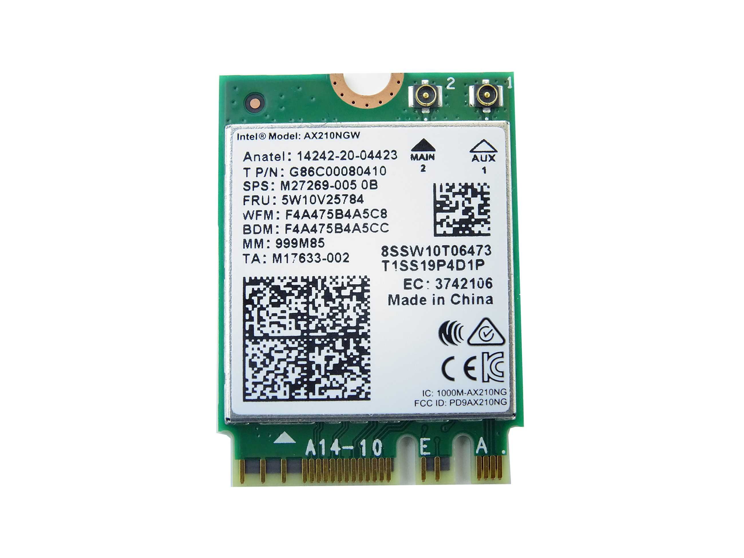 НОВА Карта AX210 WiFi Card WiFi6E Intel AX210 AX200 AC8265 Wireless