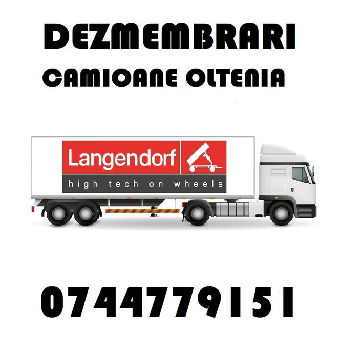 Piese Dezmembrari Semiremorca bena ( basculabila ) LANGENDORF : axe , etrieri , butuci , supape , butuci , arcuri , structuri , cilindrii