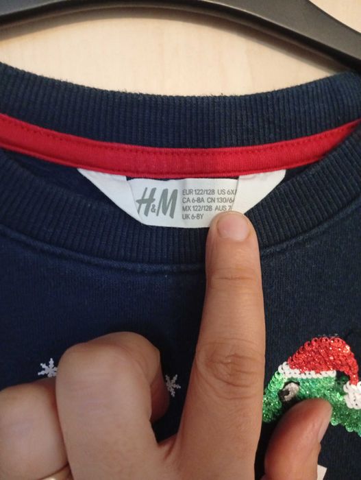 Bluză H&M pentru băiețel cu motive de Crăciun