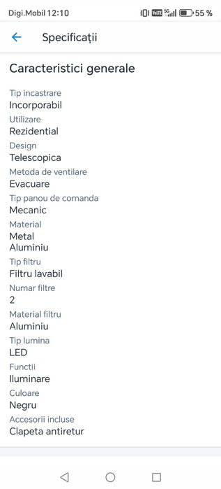 De vânzare hotă, sigilat comandă de pe eMag. Detalii la telefon