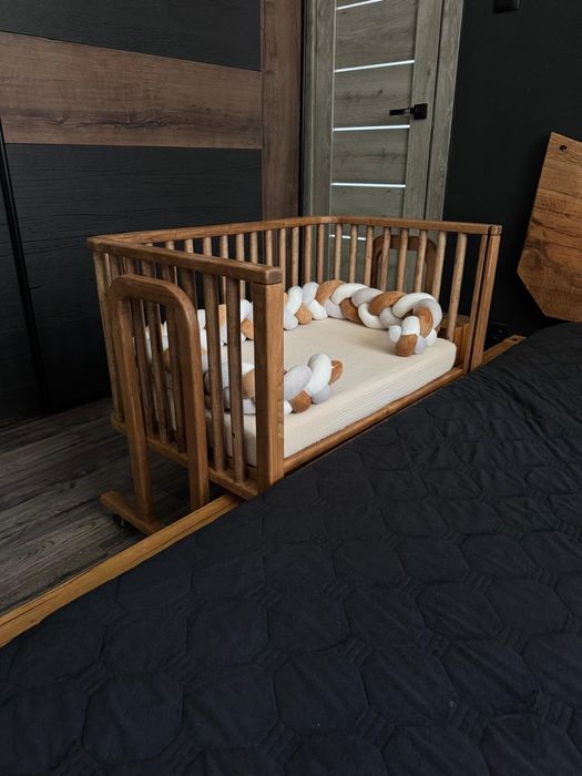 Patut co sleeper din lemn masiv