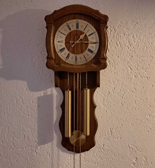 Ceas de Perete Antic cu Pendul și Greutăți - Mecanic, ANKR