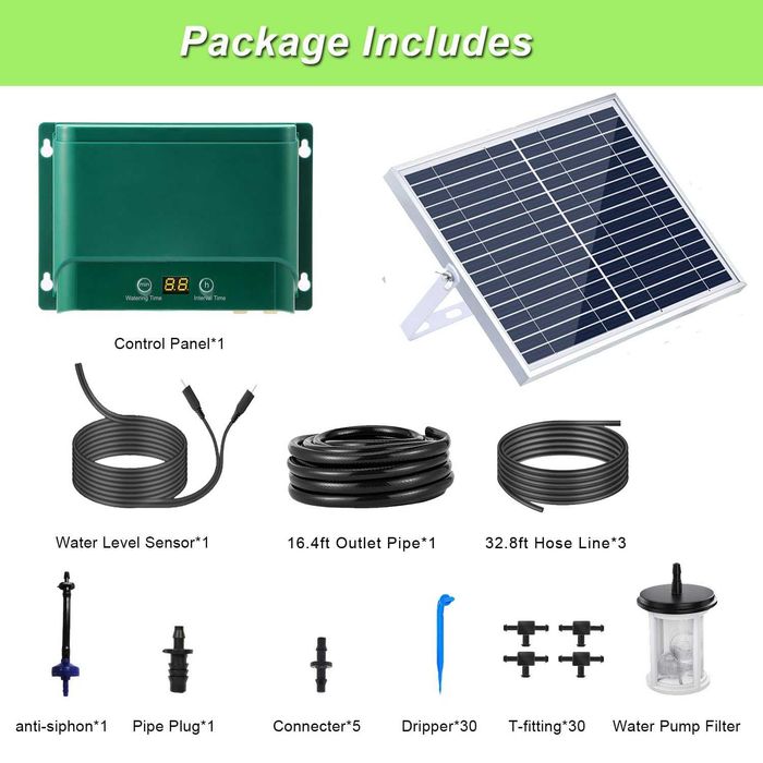 Lewisia 10W Соларен комплект за автоматично капково напояване