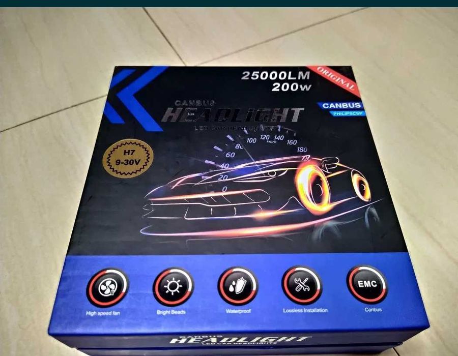 Set Becuri LED H7 Canbus 200W/25000LM 6000K / 9-30V PHILIPSCSP