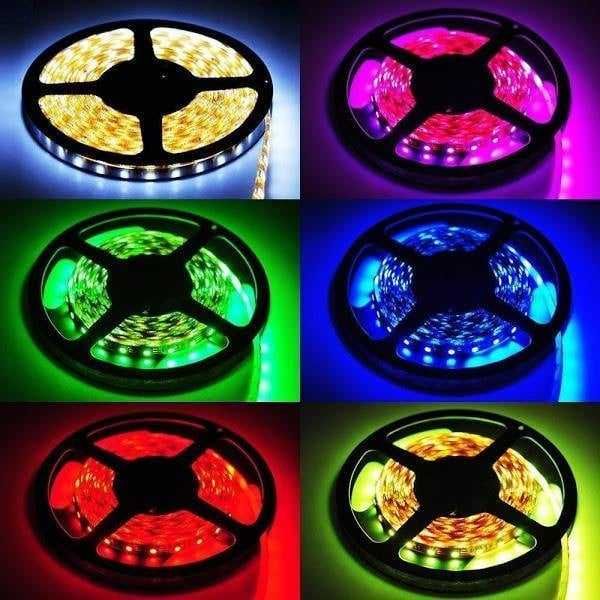Banda LED Multicolor RGB, 5 m, Controler, Telecomanda,Transformator