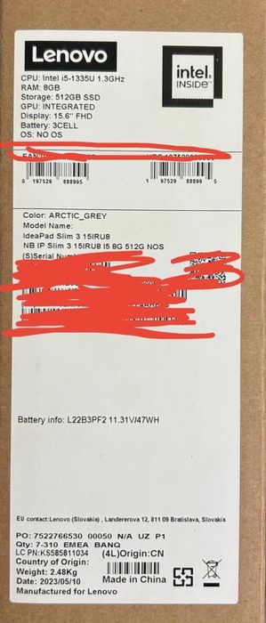 Новый Ноутбук Turbo 4.6ghz i5-1335U 8/512GB + мышь + коврик + сумка