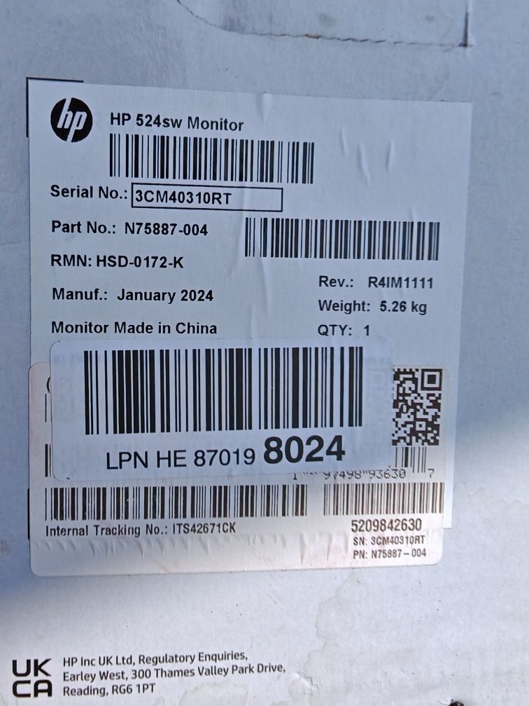 Монитор HP 23.8" 524sw, IPS LED, Full HD, 60Hz, 5ms, HDMI, Бял

Монито