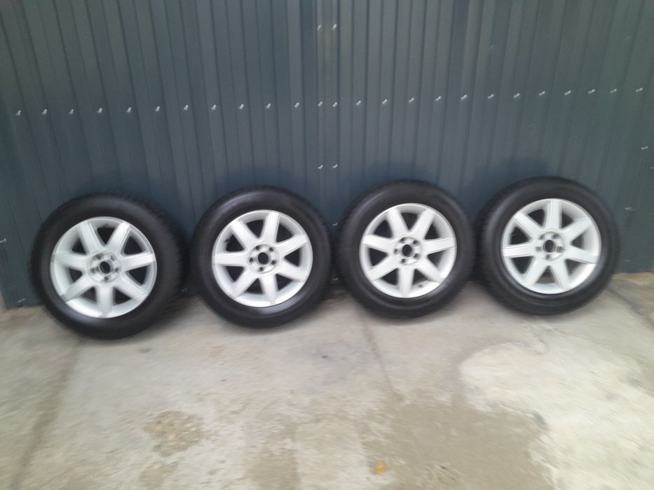 Jante aliaj 15 inch 5/100 cu anvelope de iarnă 195 65 15