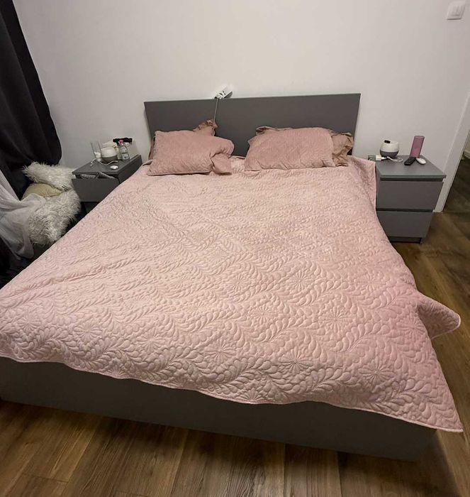 Pat IKEA MALM  + SALTEA NOUA cu memorie premium IN TIPLA 160x200