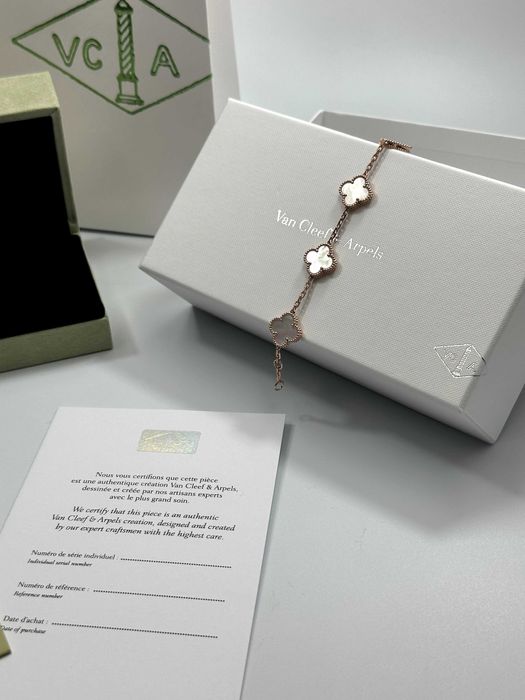 Bracelet Van Cleef & Arpels 5 motifs Rose Gold 750 Mother of Pearl