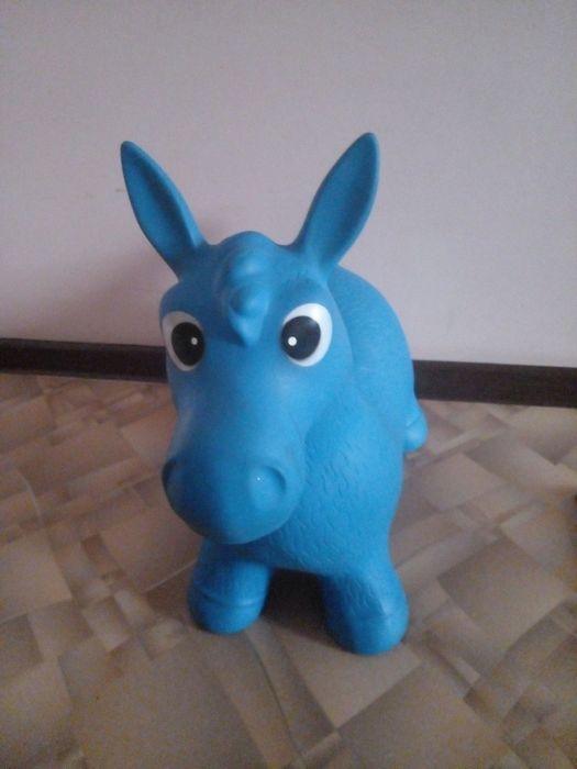 Детский ослик синий