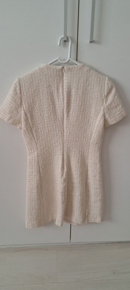 Rochie Zara ivory cu stralucire discreta