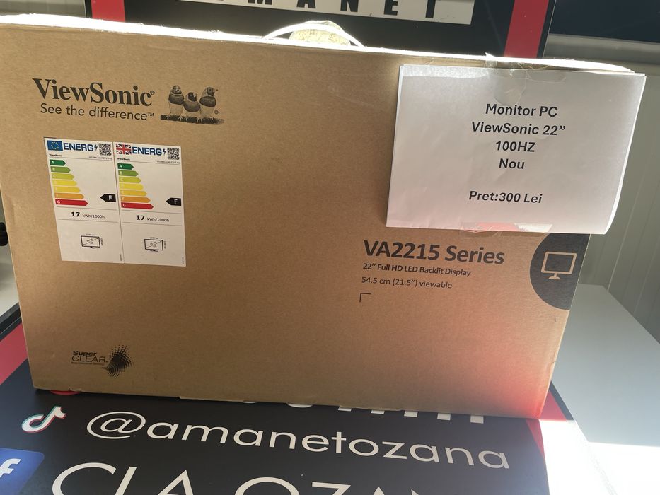 Amanet ozana vinde monitor Pc View sonic 22” 100HZ