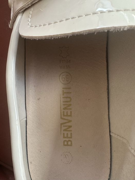 Pantofi casual de piele, Benvenuti, marimea 39, purtati o data.