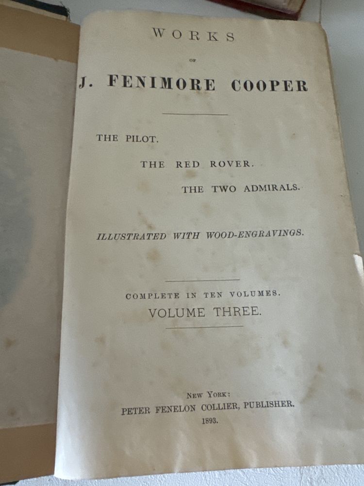 1893 Worcs of J. Fenimore Cooper 2 volume