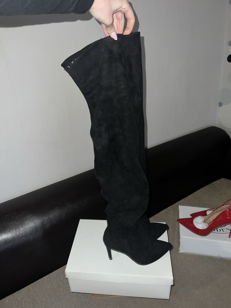 Велурени чизми / Боти / Обувки на ток Steve Madden Valla