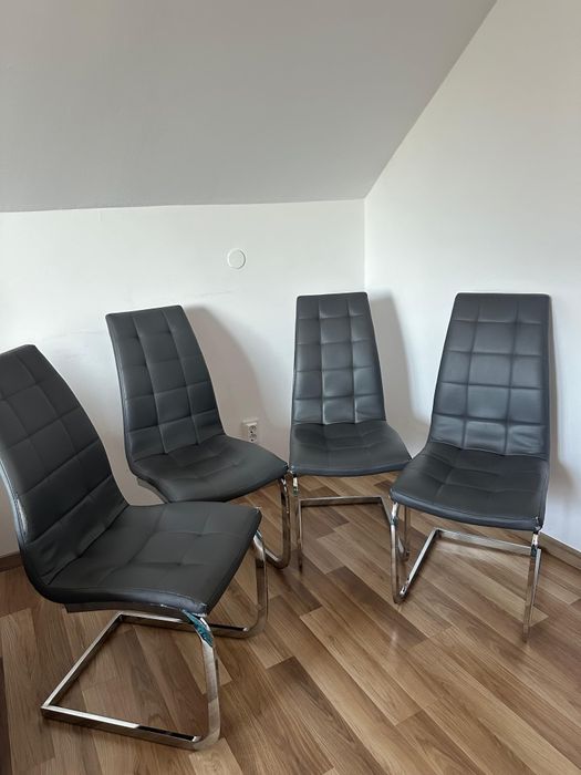 Scaune living gri 4 bucati