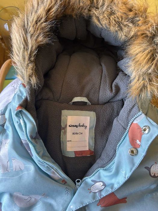 Зимен гащеризон за бебе с топла подплата Sinsay (80/86 размер)
