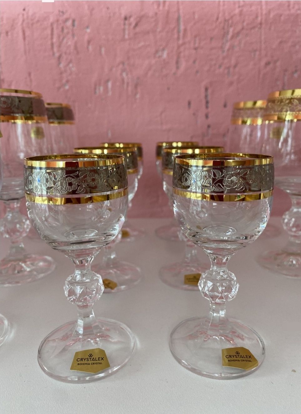 рюмки 5 штук, bohemia Crystal