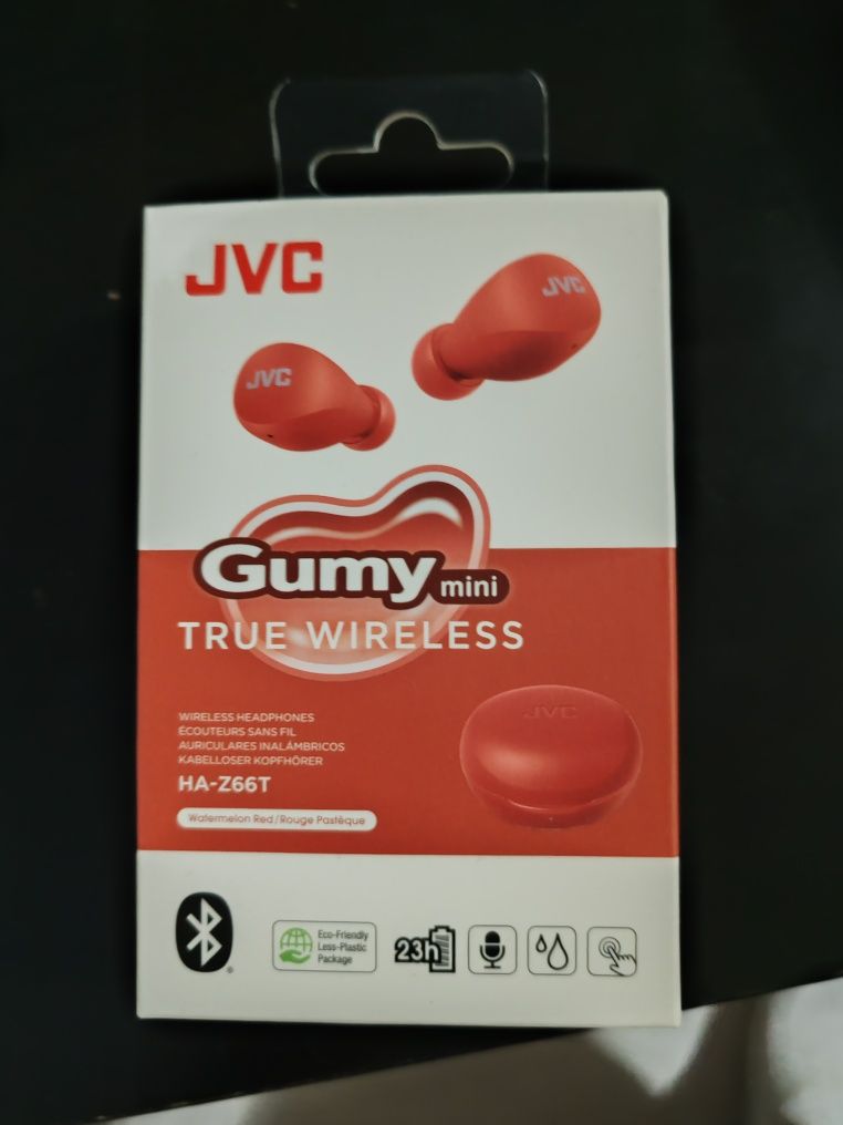 Casti audio In-Ear JVC HA-A6T-R-U Gummy Mini, Bluetooth, True Wireless