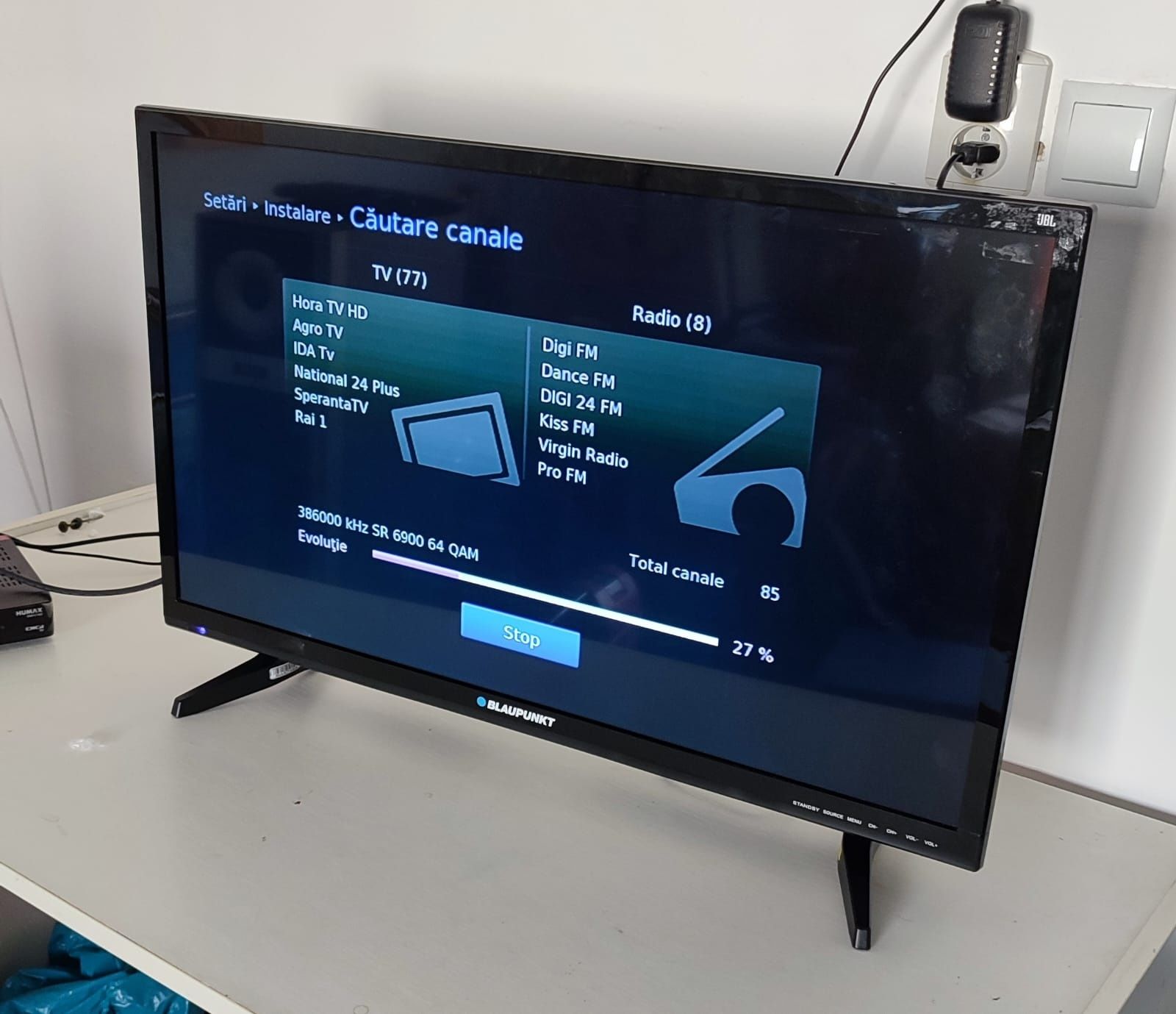 Televizor Led A+ Blaupunkt 32" HDMI,Usb, 80cm telecomanda originala