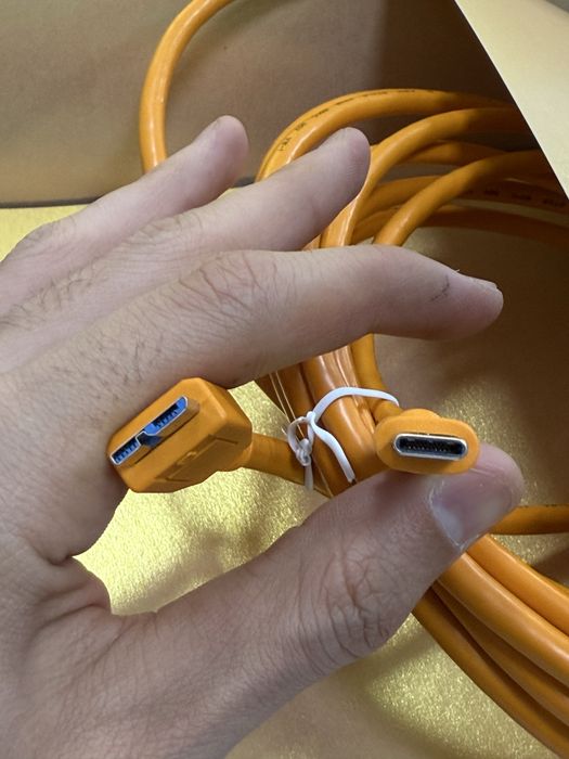 Кабель Tether Tools TetherPro USB-C to USB 3.0 Micro-B 4.6m Orange