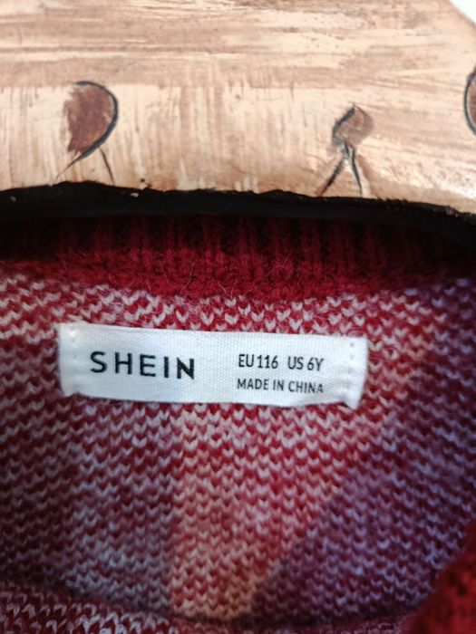 Pulover gros Shein Crăciun sărbători reni brad pentru băieți 5-6 ani