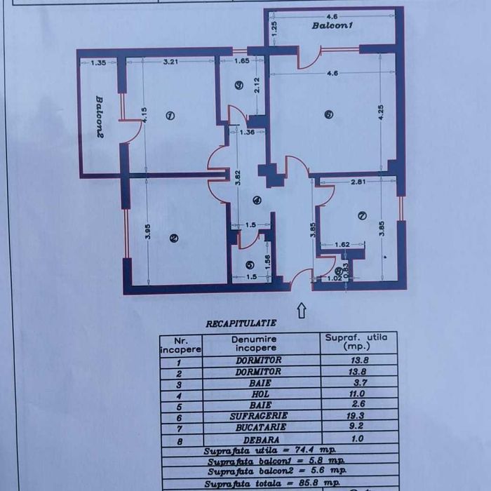 Proprietar Apartment 3 Camere, 86mp,  zona HCC/L-uri, parțial renovat!