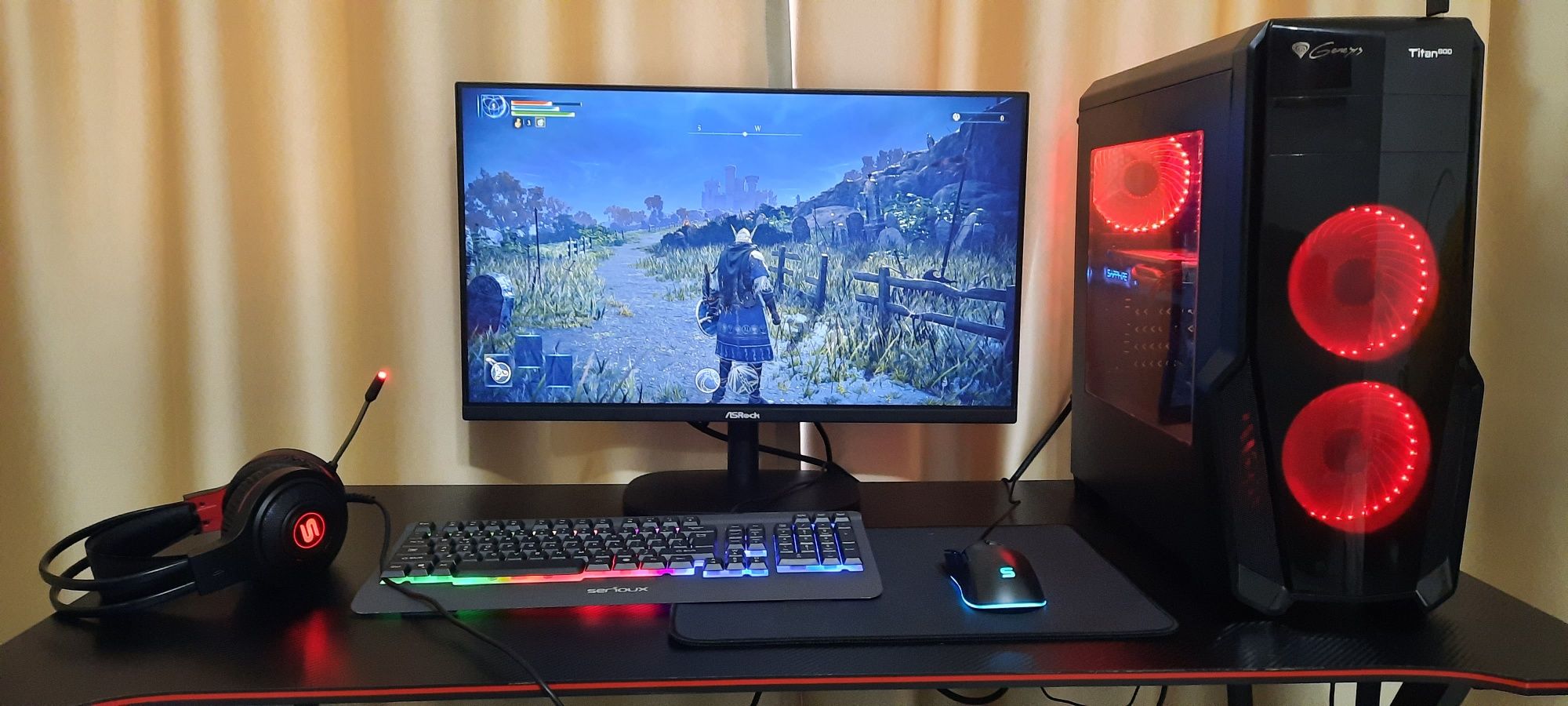 Calculator/PC Complet - Ryzen 5, Monitor 27", Tst, Mouse, Casti